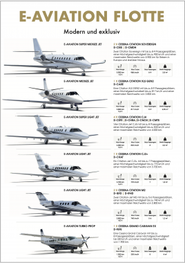 E-Aviation Private Jet Fleet